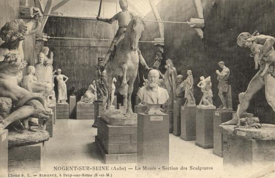 La galerie de sculpture, dispositions d’origine, carte postale
