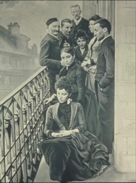 La famille Claudel le jour des fiançailles de Louise et Ferdinand de Massary, 1886