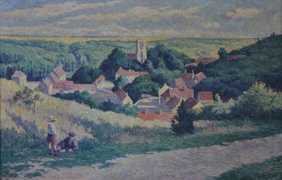 Maximilien Luce, Hameau de Moulineux ; Le village de Moulineux, Seine-et-Oise, 1904, huile sur toile, dépôt du Centre national des arts plastiques en 1906